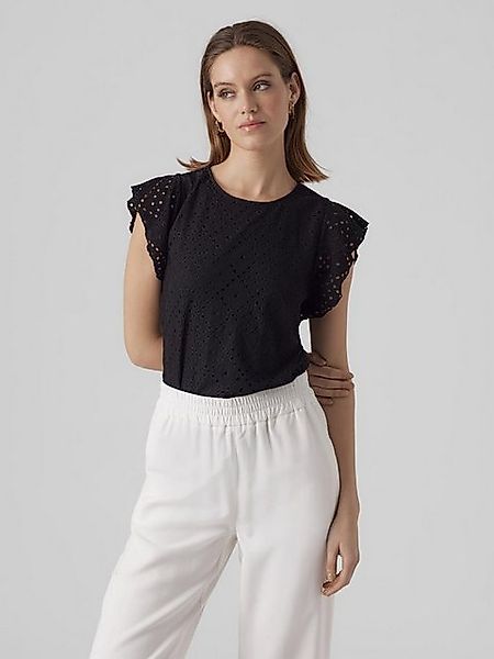 Vero Moda Rundhalsshirt VMTASSA SL FRILL günstig online kaufen
