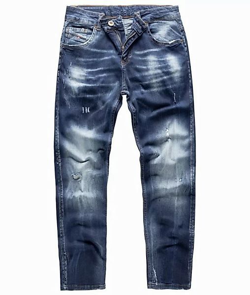 Rock Creek Regular-fit-Jeans Herren Jeans Stonewashed Dunkelblau RC-3113 günstig online kaufen