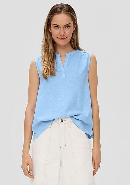 s.Oliver Muscleshirt T-Shirt Ärmelloses Shirt mit Tunika-Ausschnitt und Gar günstig online kaufen