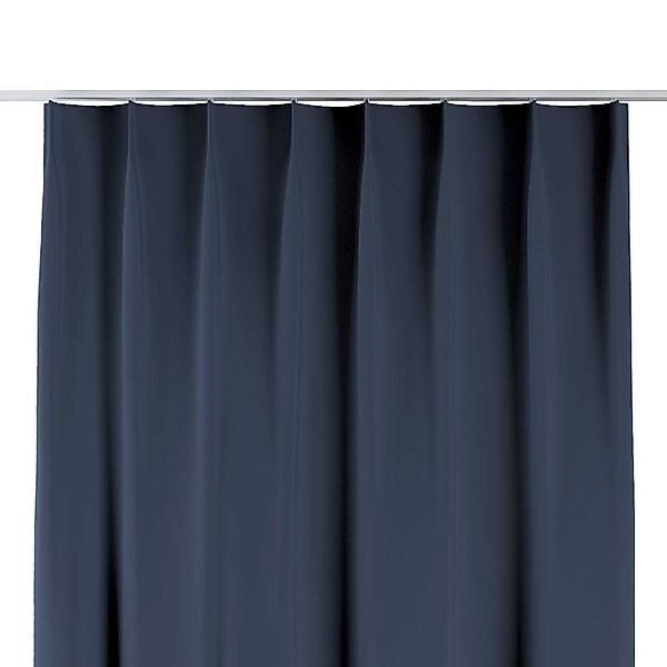 Vorhang mit flämischen 1-er Falten, dunkelblau, Blackout (verdunkelnd) (269 günstig online kaufen