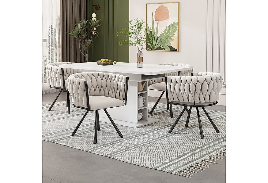 Flieks Esszimmerstuhl (360° drehbar, Set, 4 St), 4er Set Polsterstühle Dreh günstig online kaufen