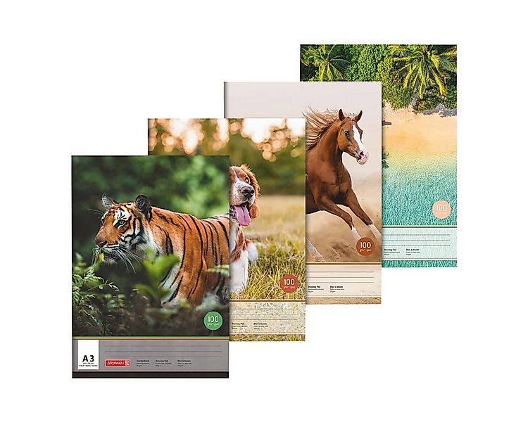 BRUNNEN Zeichenblock, DIN A3, 10 Blatt/ Block, Grammatur 100 g/m² günstig online kaufen