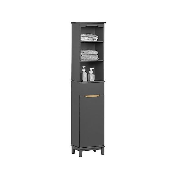 SoBuy Hochschrank BZR112 Badschrank schmal Badregal Badezimmerschrank Badez günstig online kaufen