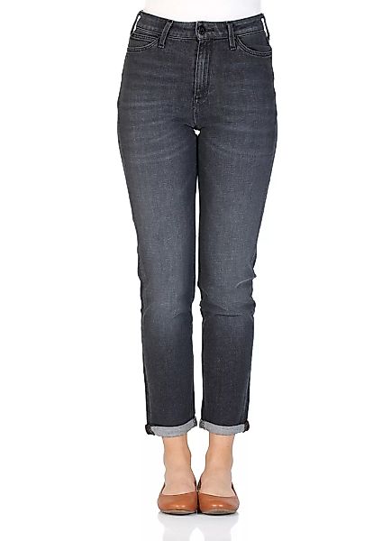 Lee Damen Jeans Mom - Straight Relaxed Fit - Schwarz - Black Raw günstig online kaufen