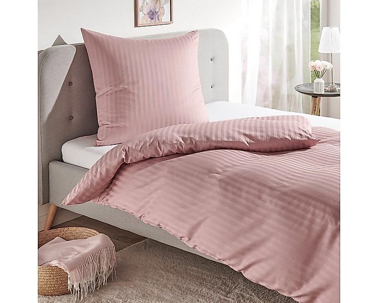 TRAUMSCHLAF Bettwäsche Stripe, Mako Satin, 3 teilig, hochwertige Satin Bett günstig online kaufen
