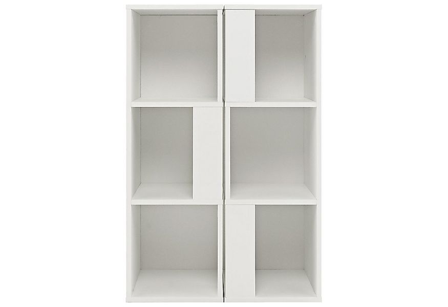 KOMFOTTEU Bücherregal Standregal, 2er Set, mit 3 Offenen Fächern günstig online kaufen