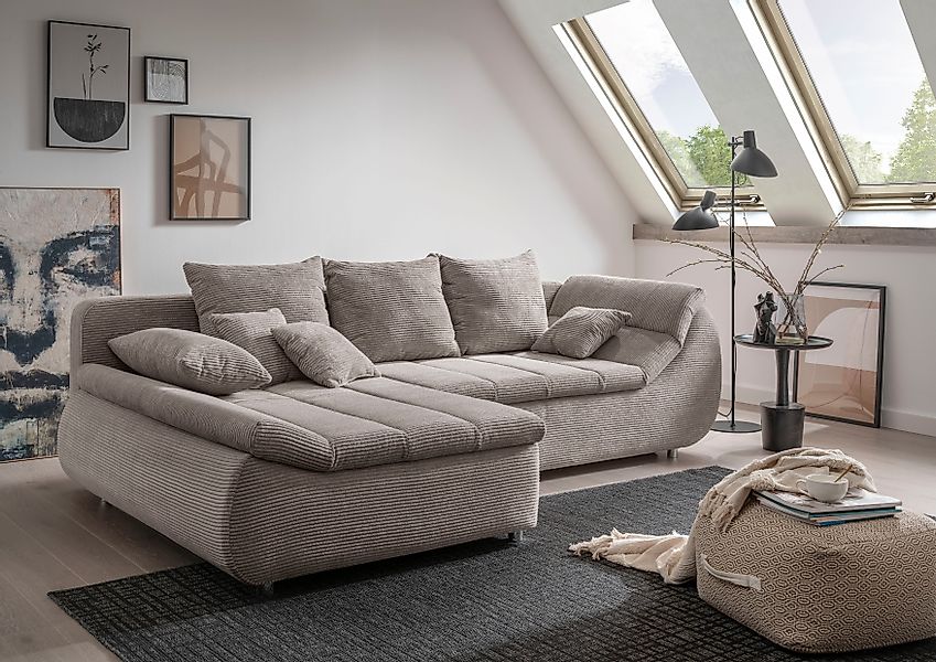 INOSIGN Ecksofa Imola, bequem, aktuelle Steppung günstig online kaufen