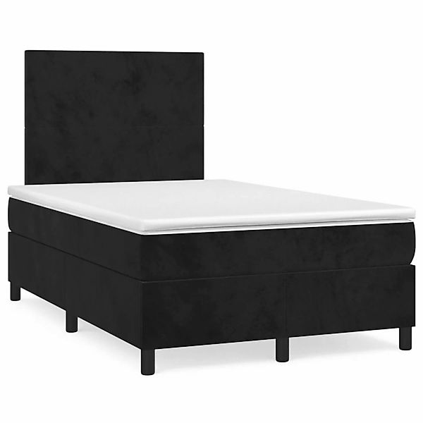 vidaXL Boxspringbett mit Matratze Schwarz 120x200 cm Samt1359412 günstig online kaufen