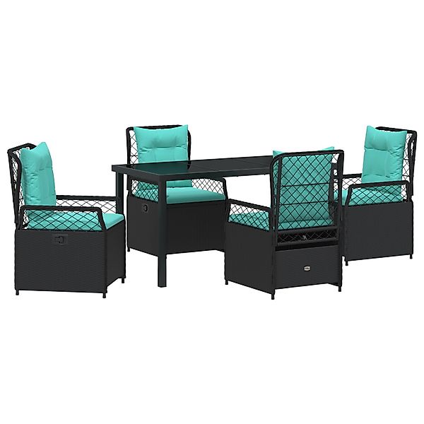 vidaXL Garten Essgruppe 5-Tlg Schwarz Poly Rattan 3381060 günstig online kaufen