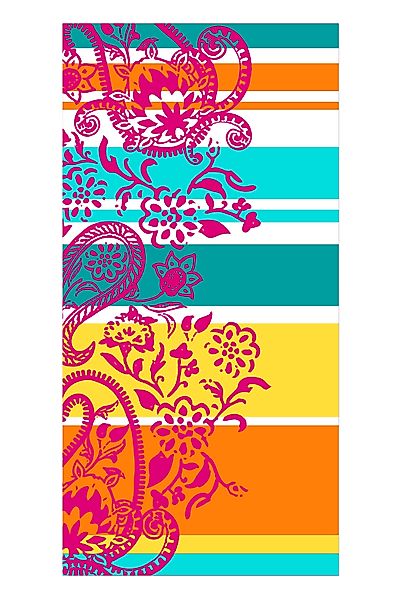 jilda-tex Strandtuch Summer Paisley, mit farbenfrohem günstig online kaufen