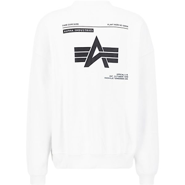 Alpha  Sweatshirt Logo Back Print Sweater - white günstig online kaufen