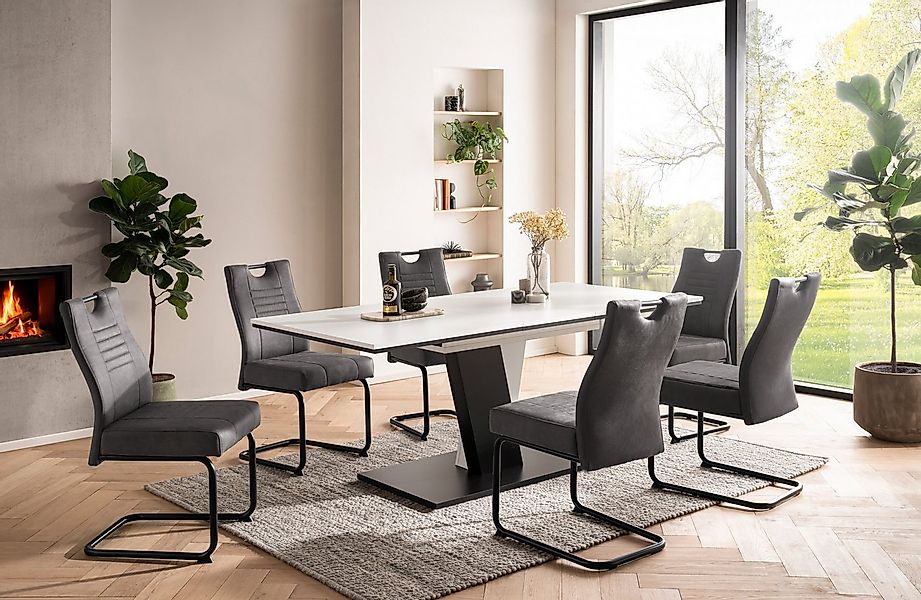 OTTO home Essgruppe "Altona", Esstisch ausziehbar plus 6 Stühle, TOPSELLER! günstig online kaufen