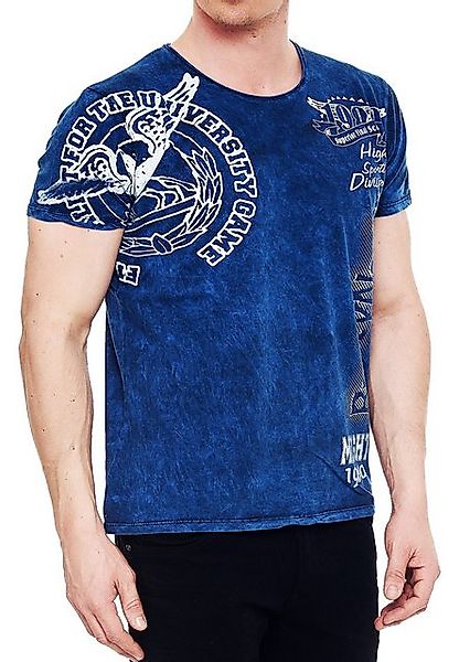 R-NEAL T-Shirt T-Shirt Rundhals Color Print Tee Shirt Kurzarm Regular Fit S günstig online kaufen
