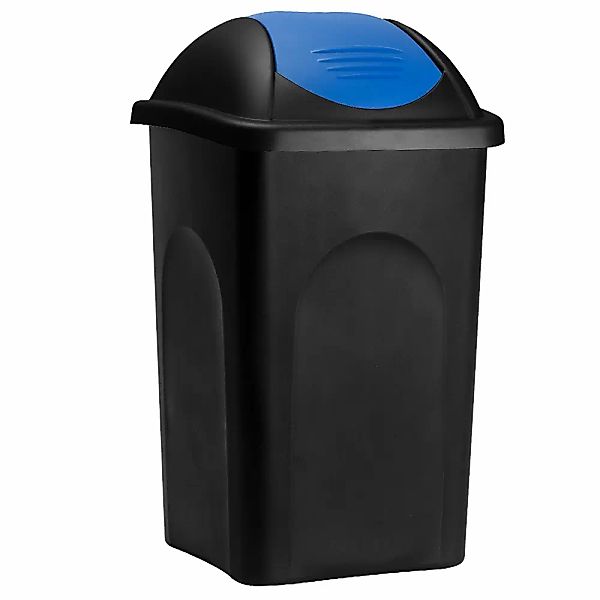 Mülleimer Schwarz/Blau Kunststoff 60L günstig online kaufen