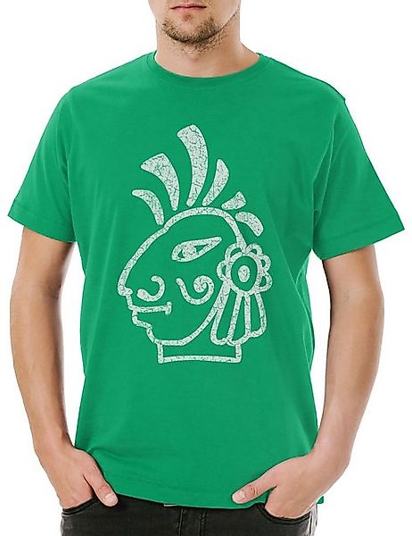 Urban Backwoods Print-Shirt Aztec Head Herren T-Shirt Aztecs Azteken Inka M günstig online kaufen