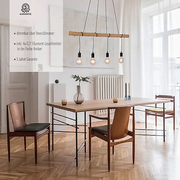 JUST LIGHT Pendelleuchte »TERO« E27 1 Stk. Warmweiß dimmbar über TronicDimm günstig online kaufen