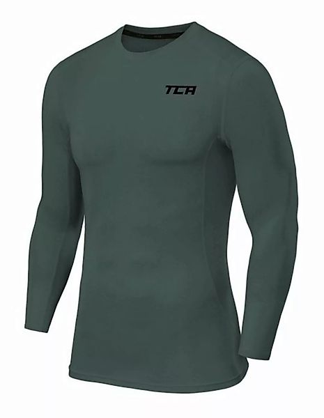 TCA Langarmshirt TCA Herren Langarm Kompressionsshirt Thermo Dunkelgrün XL günstig online kaufen
