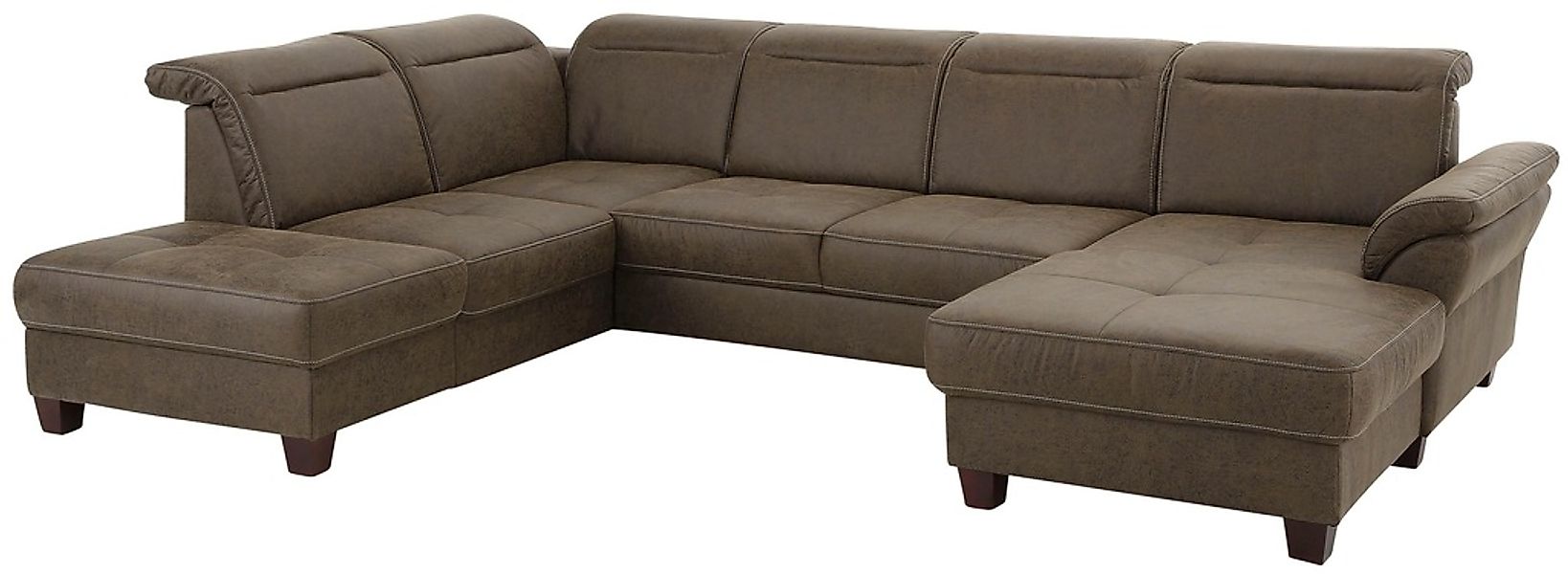 Home affaire Wohnlandschaft "Solvei U-Form" Sitztiefenverstellung und Feder günstig online kaufen