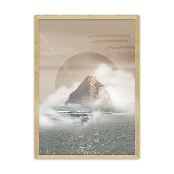 Poster Mountains, 21 x  30 cm, Rahmen wählen: gold günstig online kaufen