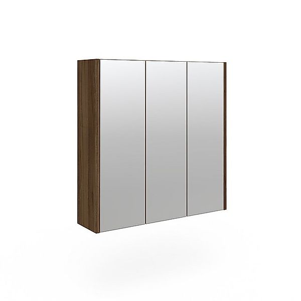 Vicco Badspiegelschrank Majest Anthrazit Hochglanz/Nussbaum 67 x 68 cm günstig online kaufen