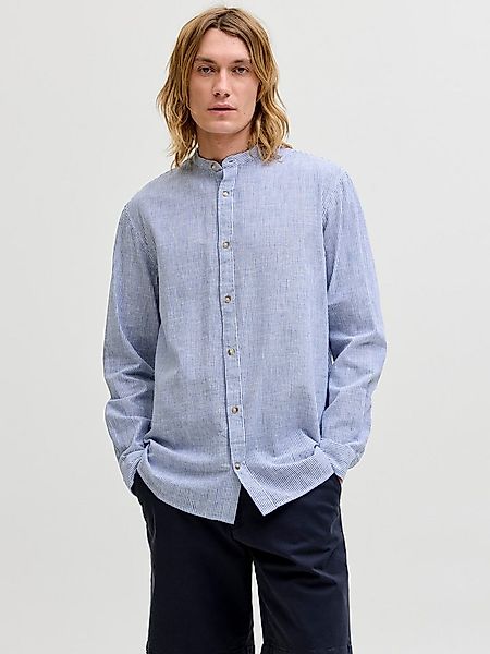 Jack & Jones Langarmhemd JJESUMMER LINEN BLEND BAND SHIRT L/S SN Baumwollmi günstig online kaufen