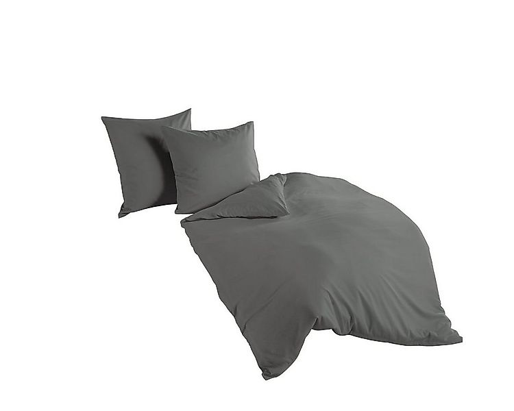 JACK Bettwäsche JACK by Bierbaum Uni Fein Biber Bettwäsche einfarbig Anthra günstig online kaufen