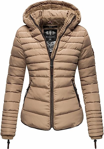 Marikoo Winterjacke "Amber" mit Kapuze stylische Steppjacke mit Teddyfutter günstig online kaufen