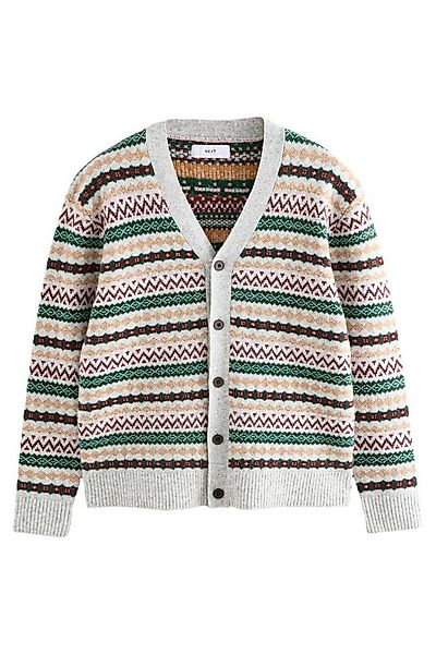 Next Strickjacke Relaxed Fit Strickjacke mit Fairislemuster (1-tlg) günstig online kaufen