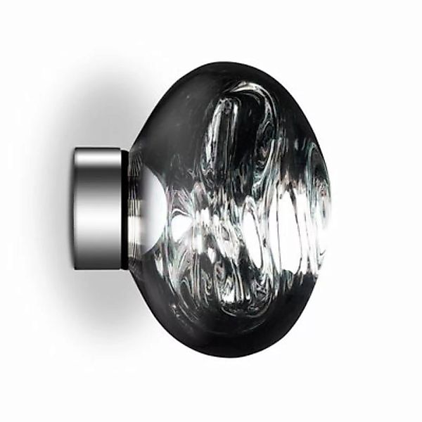 Wandleuchte Melt Mini LED plastikmaterial grau silber metall / Deckenleucht günstig online kaufen