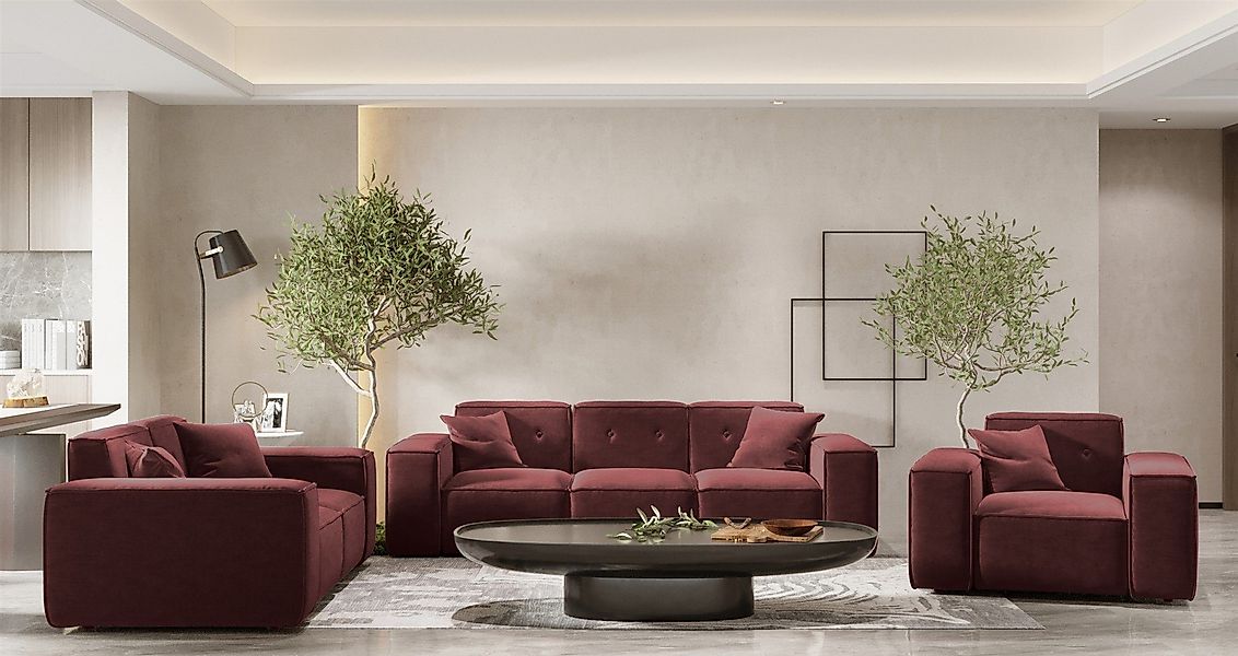 Fun Möbel Polstergarnitur Sofaset Designersofa CESINA günstig online kaufen