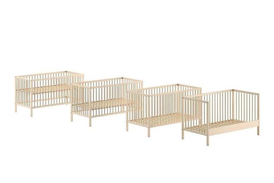 58 aufm Kessel Bettgestell Babybett Kara-lynn 144x76x84 Gitterbett Wiege Ma günstig online kaufen