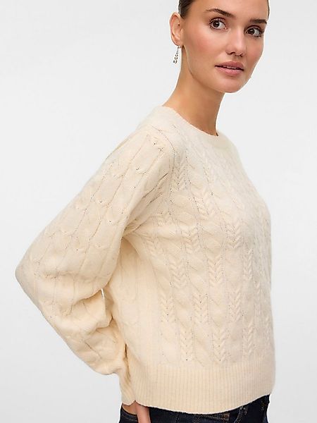Vero Moda Strickpullover VMARIES LS O-NECK CABLE PULLOVER BF mit Zopfstrick günstig online kaufen