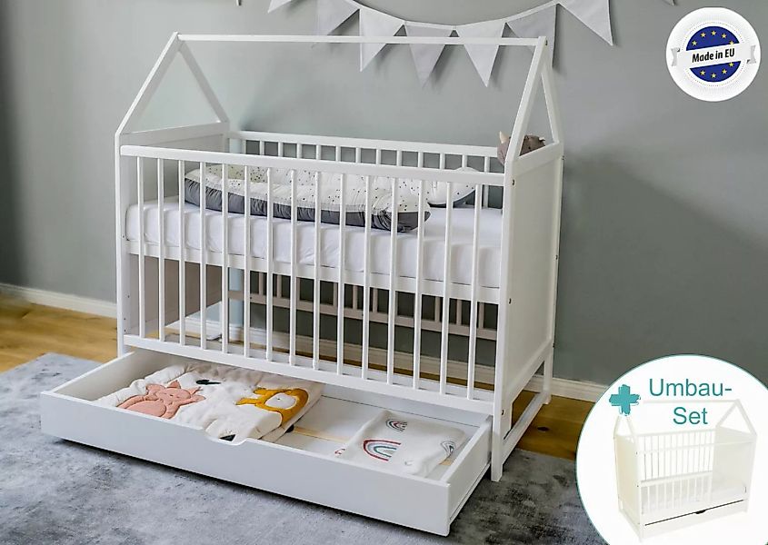 Kids Collective Babybett Beistellbett Kinderbett und Hausbett in einem mit günstig online kaufen