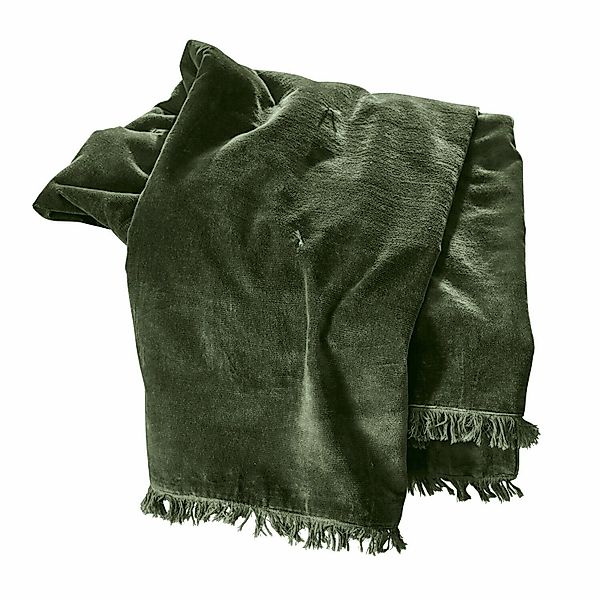 Mirabeau Tagesdecke Plaid Maelis dunkelgrün günstig online kaufen