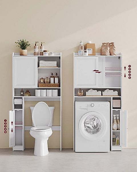 VASAGLE Badregal Toilettenregal Badezimmerregal, Waschmaschinenregal mit Sc günstig online kaufen