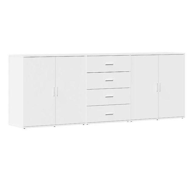 vidaXL Sideboard Sideboards 3 Stk. Weiß Holzwerkstoff (1 St) günstig online kaufen