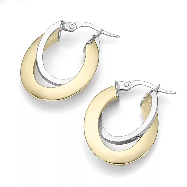 Luigi Merano Paar Creolen "oval, glänzend, Gold 375" günstig online kaufen