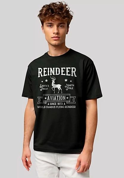 F4NT4STIC T-Shirt Reindeer Aviation Retro Weihnachts Sign Premium Qualität günstig online kaufen