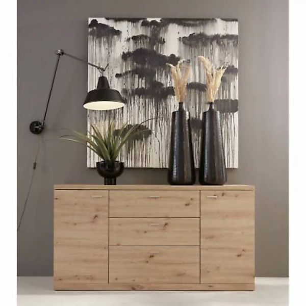 Lomadox Sideboard Wohnzimmer ENNA-19 in Artisan Eiche Nb., B/H/T: ca. 165/8 günstig online kaufen
