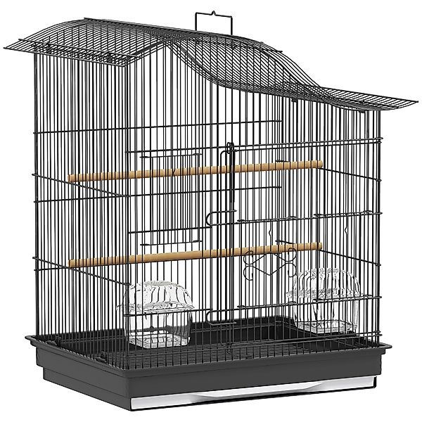 PawHut Vogelkäfig mit 4 Eingängen, 2 Näpfen, 2 Sitzstangen und herausnehmba günstig online kaufen