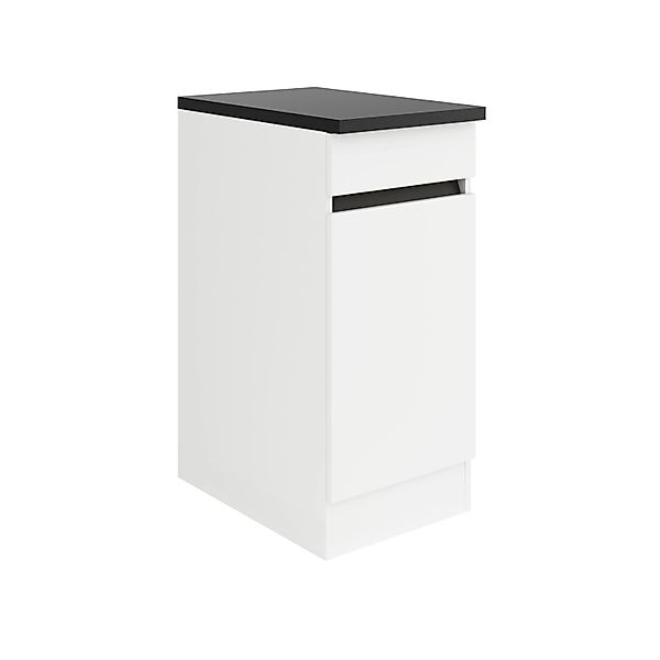Optifit Küchen-Unterschrank 40 x 88 x 60 cm Luca932 Weiß Anthrazit günstig online kaufen