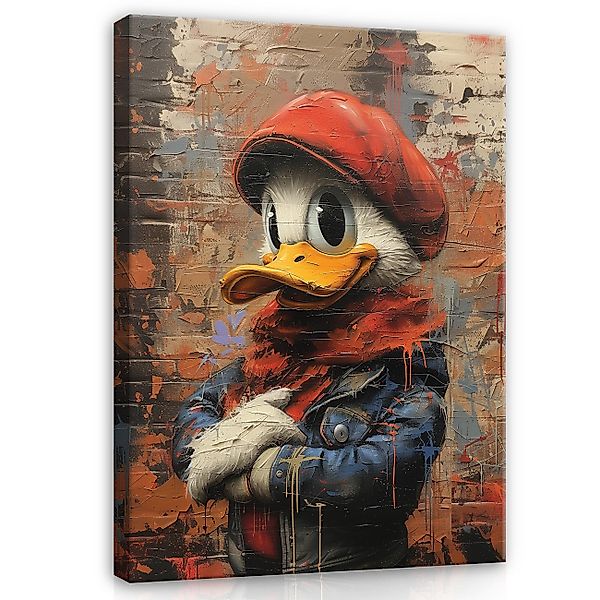 Wallarena Leinwandbild Ente Ziegelstein Graffiti Kunst günstig online kaufen