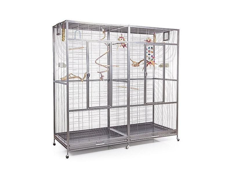 Montana Cages Voliere New Sydney II - ca. 180 x 70 x 180 cm, Platinum, Dopp günstig online kaufen
