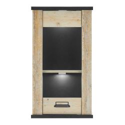 Landhaus Oberschrank Küche mit Glastür 50 cm breit - 90 cm hoch günstig online kaufen