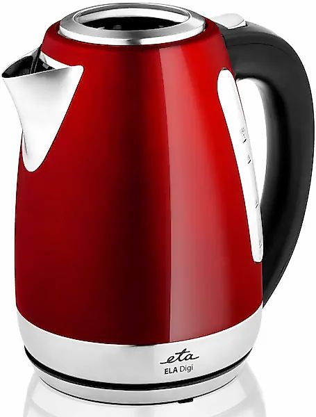 eta Wasserkocher »ELA digi ETA959890010«, 1,7 l, 2100 W, rot, Transparenter günstig online kaufen