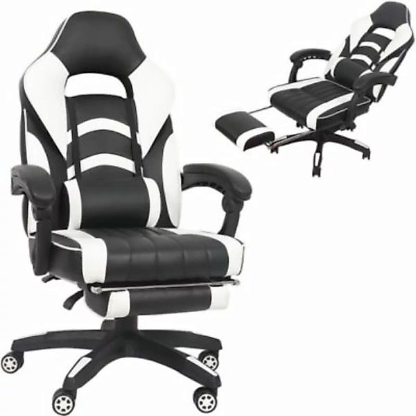 Mucola Gamingstuhl Bürostuhl Schreibtischstuhl Chefsessel in Schwarz Weiß i günstig online kaufen