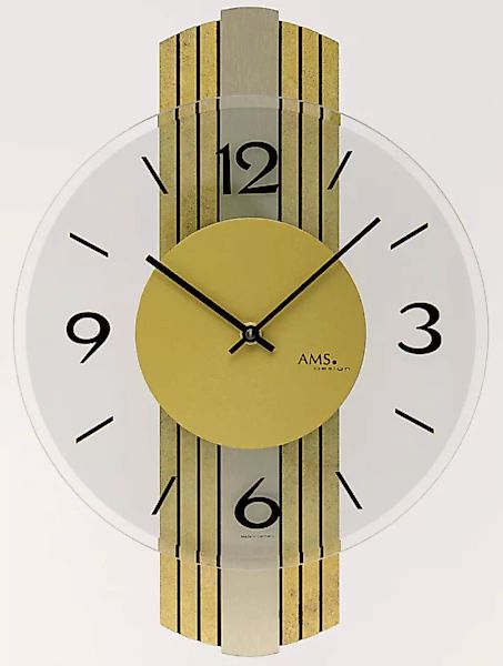 AMS Wanduhr »W9673«, Made in Germany,Holz,Wohnzimmer,Esszimmer,Küche,Arbeit günstig online kaufen