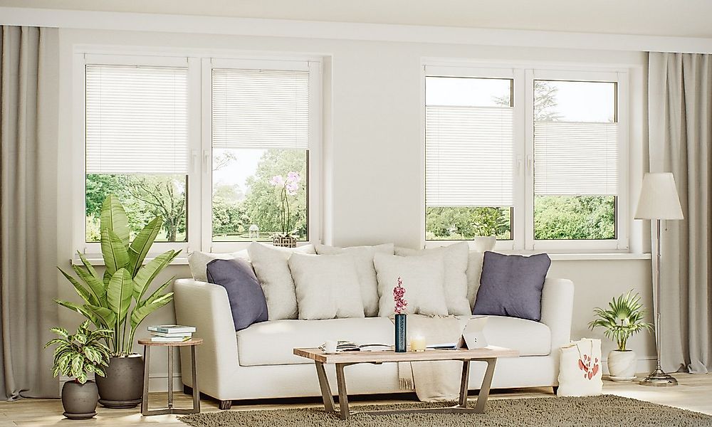 Sonello Plissee ohne Bohren Rollo Klemmfix für Fenster & Tür Lichtschutz, b günstig online kaufen