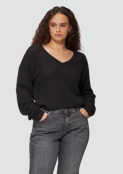 QS Longpullover Strickpullover Pullover mit Strukturmuster günstig online kaufen