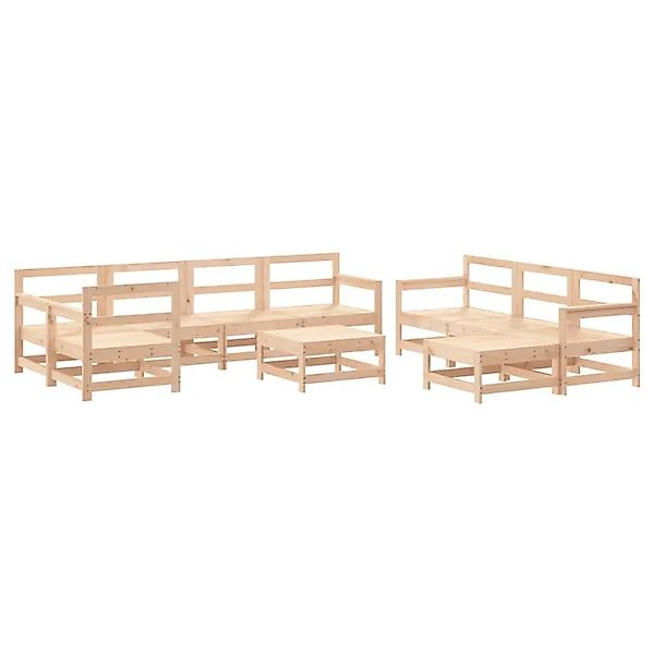 vidaXL 10-Tlg Garten-Lounge-Set Massivholz Kiefer 3186571 günstig online kaufen